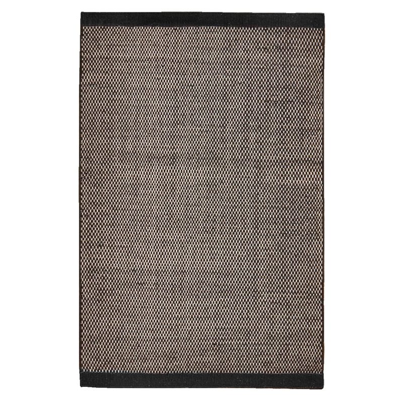 Atcham Black Pebble Wool with Cotton Rug - 120 x 170cm