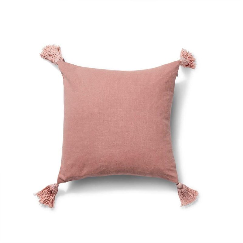 Otura 45x45cm Tasseled Cushion Cover - Blush Pink